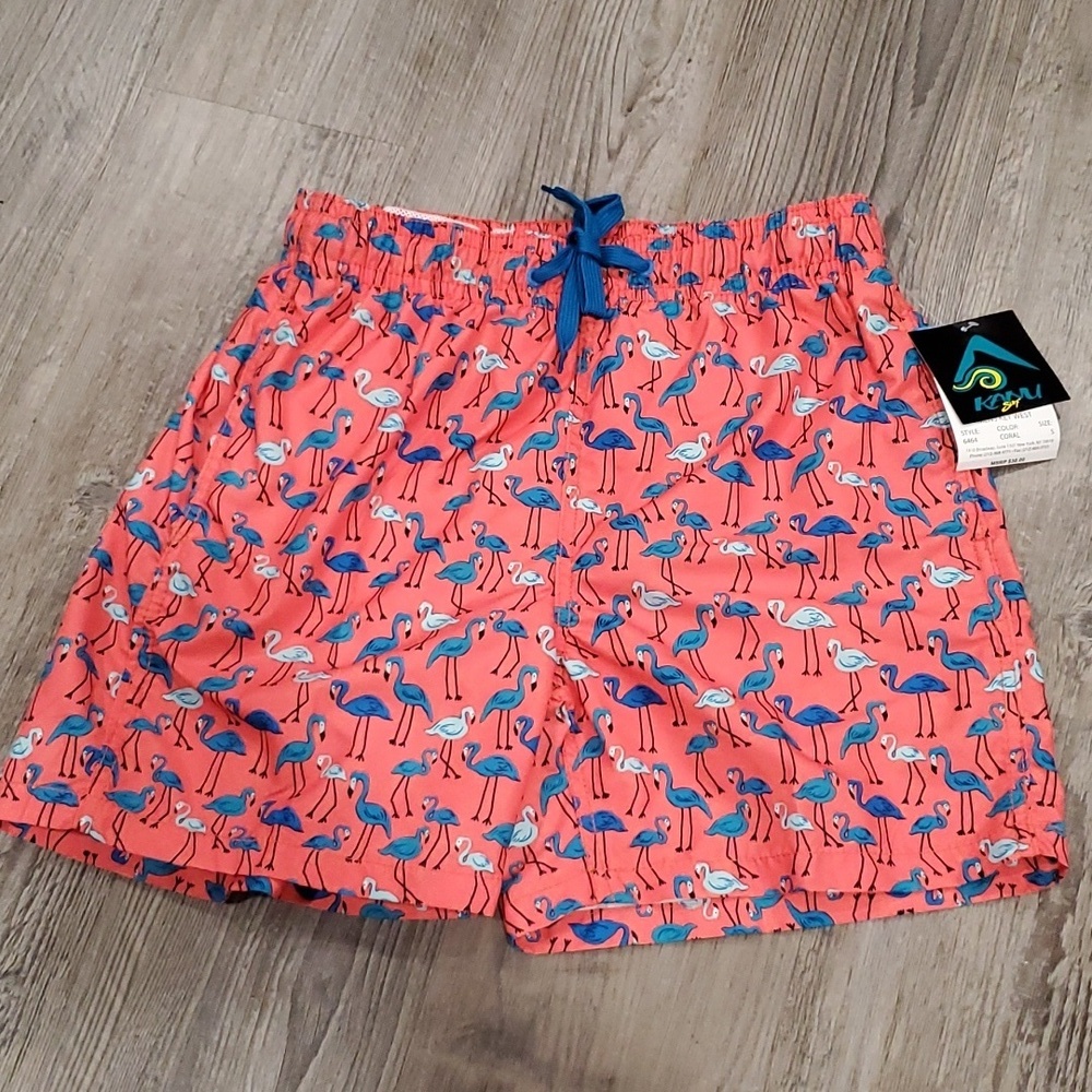 Kanu Surf Board Flamingo Shorts Size Small